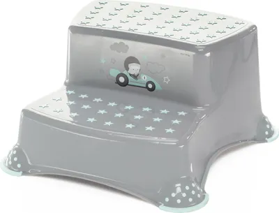 Produktbild von ZOPA Doppelter Tritt für Toilette/Waschbecken „Racer“ Grau/Mint
