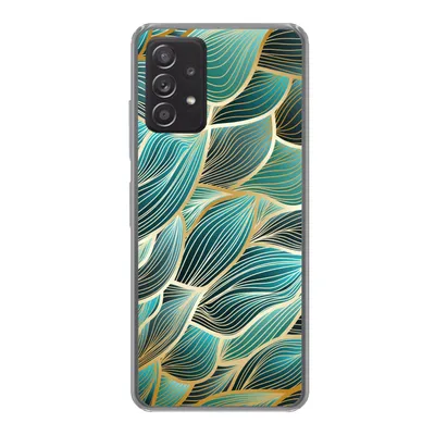 Produktbild von MuchoWow® Handyhülle Schutzhülle Hülle für Samsung galaxy a73 Muster - Gold - Abstrakt - Welle Silikon Softcase Handy Hülle - Handyhülle