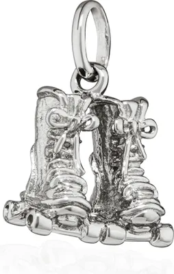 Produktbild von NKlaus Kettenanhänger Rollschuhe 925 Silber 13x11mm Rollerskates Sport Amulett 15367