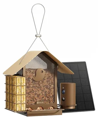 Produktbild von Birdfy, Smarte Vogel-Futterstation mit KI Kamera und Solar IP66, Bronze