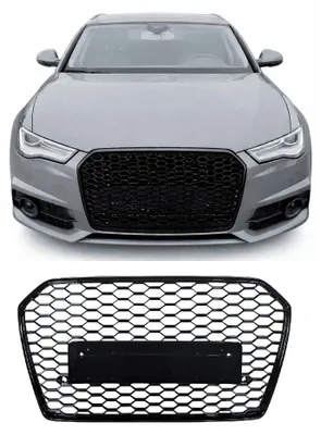 Produktbild von Kühlergrill-Gitter ohne Emblem schwarz glänzend für Audi A6 4G C7 Facelift 2014-2018