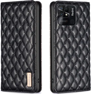 Produktbild von Redmi 10C Hülle, Elegant Bookstyle Flip Leder Kartenfächer Schutzhülle mit Ständer für Xiaomi Redmi 10C Schwarz