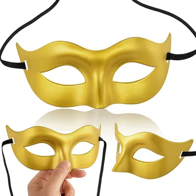 Produktbild von Venezianische Maske Augenmaske Karnevalsmaske Gold elegant für Maskenball Silvester Fasching Kostüm Party Uni