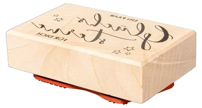 Produktbild von Holzstempel „Glückssterne“, 5 x 8 cm, zum Gestalten von Karten, Umschlägen und Geschenken