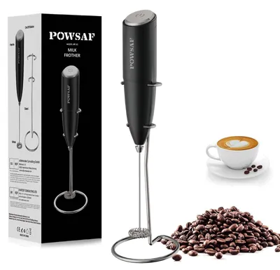 Produktbild von POWSAF Milchaufschäumer, elektrischer Milchaufschäumer mit Standfuß, Milchaufschäumer