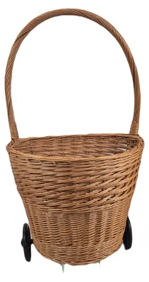 Produktbild von Einkaufswagen aus Weide Klein 44x32x90 cm Transportkorb mit Rollen