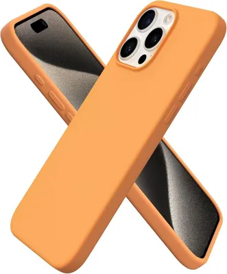 Produktbild von ORNARTO iPhone 15 Pro Max Hülle Silikon 6,7 Zoll Kratzfeste Schutzhülle Papaya