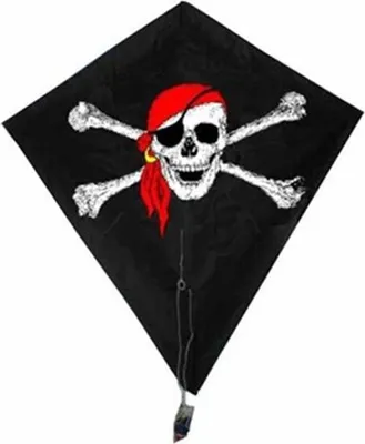 Image de Gerkimex Diamant Cerf-volant pour enfants Pirate 25 x 25 cm