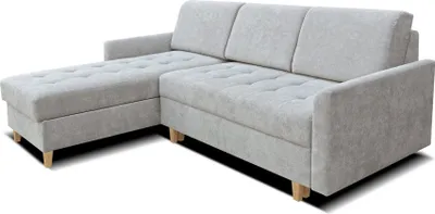 Produktbild von Robin Simi Ecksofa mit Schlaffunktion Bettkasten Verstellbare Rücklehne Sofa L-Form Schlafsofa Freistehende Eckcouch Schlafcouch Wohnzimmermöbel Wohnlandschaft Ecksofa Links, Aston 14 - Fango
