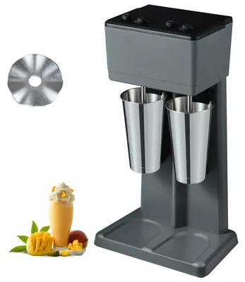 Obrázok produktu pre Mixér na mliečne koktaily - Miešadlo na mliečne koktaily - Prístroj na prípravu smoothie - Miešadlo na nápoje - Nerezové poháre - Výkonný motor