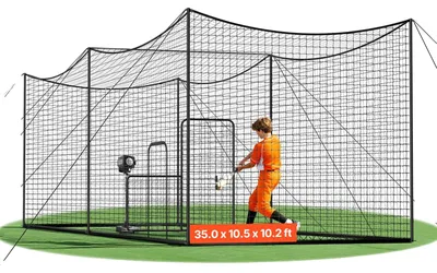 Zdjęcie produktu dla Siatka Do Klatki Baseball Vevor 10668X3200X3100Mm Solidna Wzmocniona