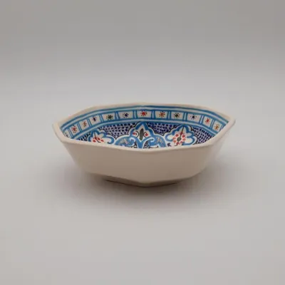 Image de Plat octogonal Marocain turquoise - L 20 cm