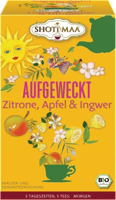 Produktbild von Shoti Maa - Aufgeweckt - Zitrone, Apfel & Ingwer - 16x2g