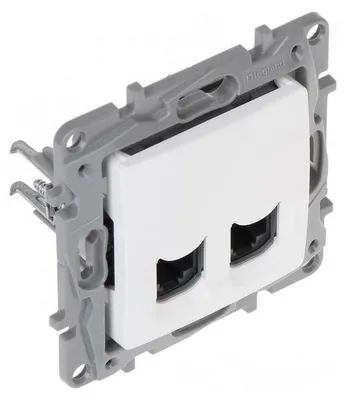 Imagen del producto de Caja de conexión NILOE, 2 puertos RJ45, cableado Cat.6e UTP, modelo 764574