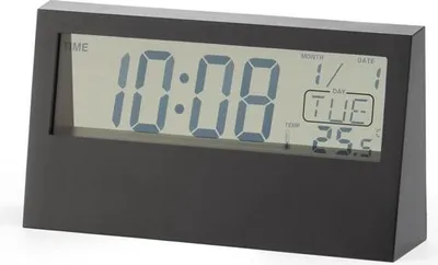 Produktbild von Philippi Today Digitaluhr mit Weckfunktion, Kalender und Temperatur ABS, 13cm (l) 109005