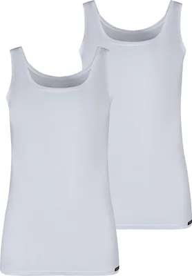 Produktbild von Skiny Damen Tanktop Baumwolle Essentials 2-Pack white - Größe 42