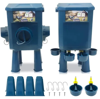 Immagine prodotto di Elzusha - Abbeveratore e mangiatoia per polli, capacità 12 kg/11 litri