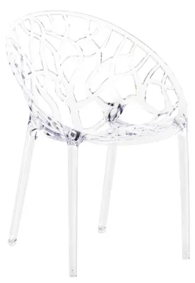 Produktbild von CLP Wetterbeständiger Stapelstuhl Crystal aus Kunststoff transparent