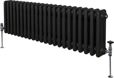 Obrázok produktu pre Tradičný 3-slúpcový radiátor - 300 x 1012 mm - čierny