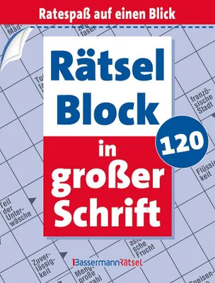 Produktbild von Rätselblock in großer Schrift 120