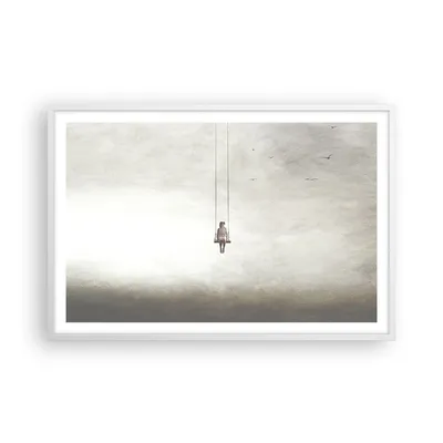 Produktbild von Gerahmtes Poster - Weißer Rahmen - Schwingen rein Wolken - 91,5x61 cm - Wand Bild - Wanddeko - Wandbilder - Kunstposter - Wandposter - Bilderrahmen - Bilder - Kunstdruck - P2WAA91x61-4875