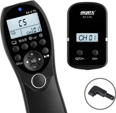 Produktbild von Funk Timer Fernauslöser AX-5 S1 zB Sony Alpha A900 A850 A700 A580 A99 A77 Serie Bulb Delay Fokussieren