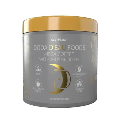 Zdjęcie produktu dla Activlab Doda D'Eau Mega Coffee with Mushrooms – Kawa z Grzybami Funkcjonalnymi, Inuliną i MCT, 300 g