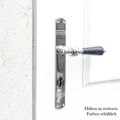 Produktbild von Drückergarnitur für Zimmertüren - Porzellangriff | BB72 | Nickel glanz