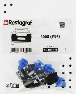 Immagine prodotto di RESTAGRAF 604014H - Kit di fissaggio per paraurti posteriore, compatibile con PEUGEOT 3008
