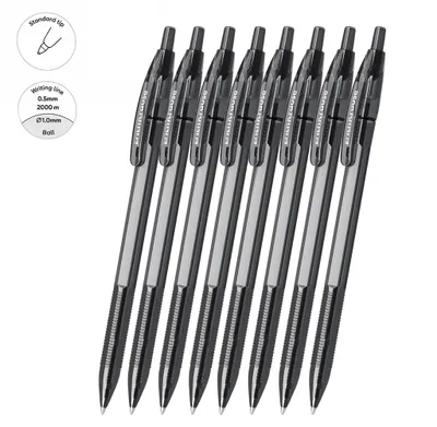 Produktbild von Druckkugelschreiber R-301 Original Matic 0,5mm 8er Set Schwarz