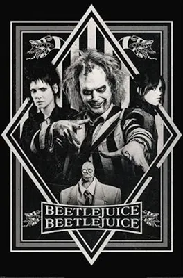 Zdjęcie produktu dla Beetlejuice 2 – czarno-biały – 61 x 92 cm – plakat