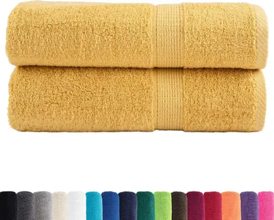 Productafbeelding van vidaXL Premium Handdoeken SOLUND, 2 stuks, goud, 50x100 cm, 600 g/m²
