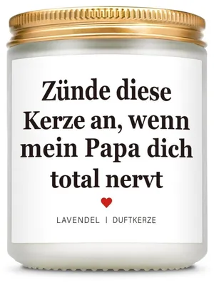 Produktbild von Duftkerze mit Spruch Lavendelduft für Mama Geschenk Geburtstag Muttertag Weihnachten