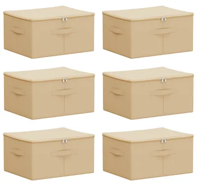 Produktbild von Aufbewahrungsbox 6 pcs Creme 43 x 34 x 23 cm Vliesstoff