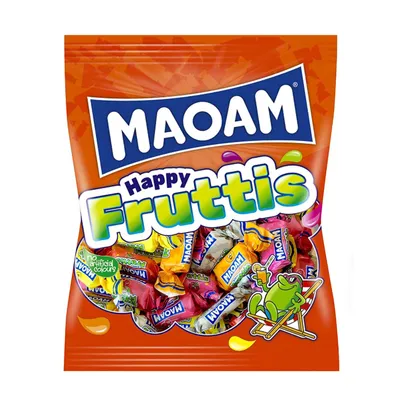 Produktbild von Maoam Happy Fruttis Kaubonbons mit frischem Fruchtgeschmack 175g