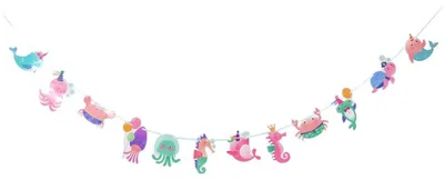 Produktbild von Dekorative Party-Girlande für Kindergeburtstag und Feiern, mit Unterwasser-Motiv, 180 cm
