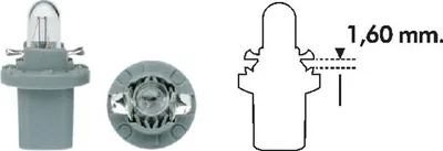 Produktbild von 1x MAGNETI MARELLI 003724100000 Instrumentenbeleuchtung Glühlampe 1,2W 24V