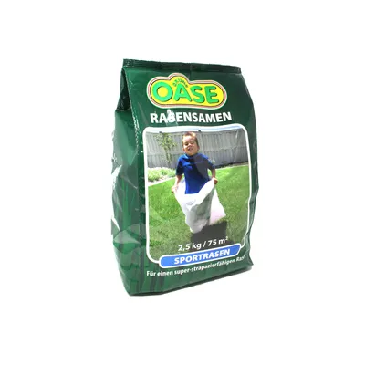 Produktbild von Grüne Oase Rasensamen Sportrasen 2,5 kg Grassamen für 75m² grüner robuster Teppich