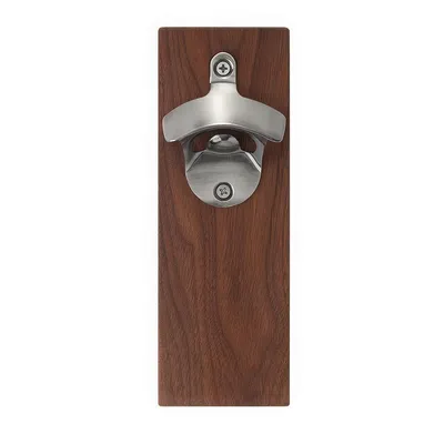 Produktbild von Multifunktionaler Bierflaschenöffner aus Massivholz, magnetischer Wand-Flaschenöffner mit Kronkorkenaufbewahrung