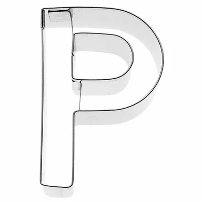 Produktbild von Birkmann Ausstechform Buchstabe P, Ausstecher, Plätzchenform, Keks, Plätzchen, Edelstahl, 6 cm, 196445