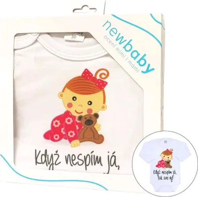 Produktbild von Bedruckter Body New Baby Wenn ich nicht schlafe, schläfst du auch nicht - Geschenkpaket, Gr. 86 (12-18m)