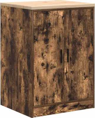 Image de Armoire de rangement de garage chêne fumé 60x51x85 cm bois pin