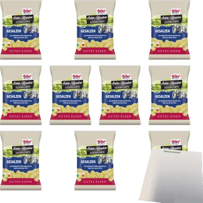 Produktbild von Hofgut Chips Acker-Kracher gesalzen VPE (10x120g Beutel) + usy Block