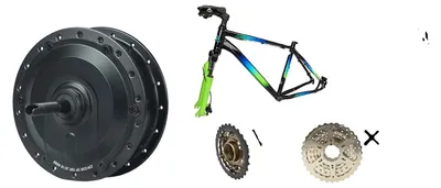 Obrázok produktu pre Motor pre elektrický bicykel, bezkefový typ v náboji, vysoká účinnosť, 48 V, 500 W, XF15, voľnobeh zadného kolesa