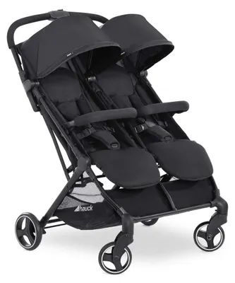 Productafbeelding van Kinderwagen voor 2 kinderen - Tweelingwagen - Opvouwbaar - Zwart - Tot 15 kg per kind