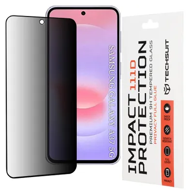 Produktbild von Techsuit – 111D Privacy Full Glue Schutzglas für das Display mit Blickschutz für Samsung Galaxy A37 5G – schwarz