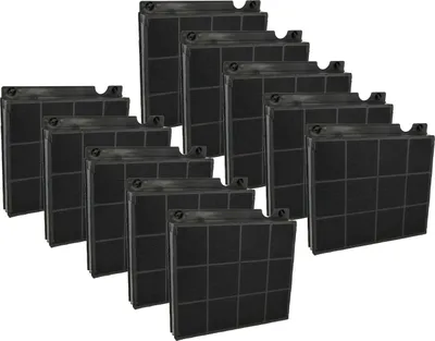 Produktbild von vhbw 10x Aktivkohlefilter Ersatz für Elica F00333S, F00333, TV008A für Dunstabzugshaube
