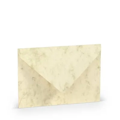 Produktbild von Briefumschlaege Paperado FT. B6 m. SF Chamois Marmoriert 5er 5er Pack