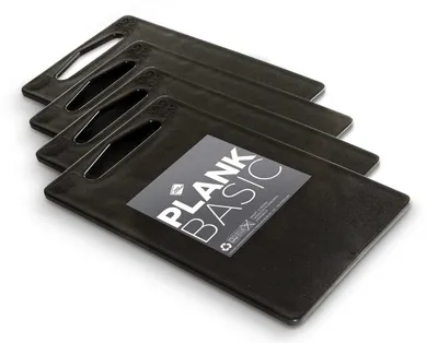 Produktbild von Inno Cuisinno Schneidebretter Basic - 25 x 15 cm - Schwarz - 4 Stück