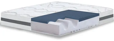 Produktbild von The White Stone Memory Foam Matratze 180x200 cm Höhe 22 cm | Hypoallergener und Atmungsaktiver Bezug | Orthopädische Anpassungsfähige Eigenschaften | Mittelfeste bis Feste Härte | Hergestellt in Italien